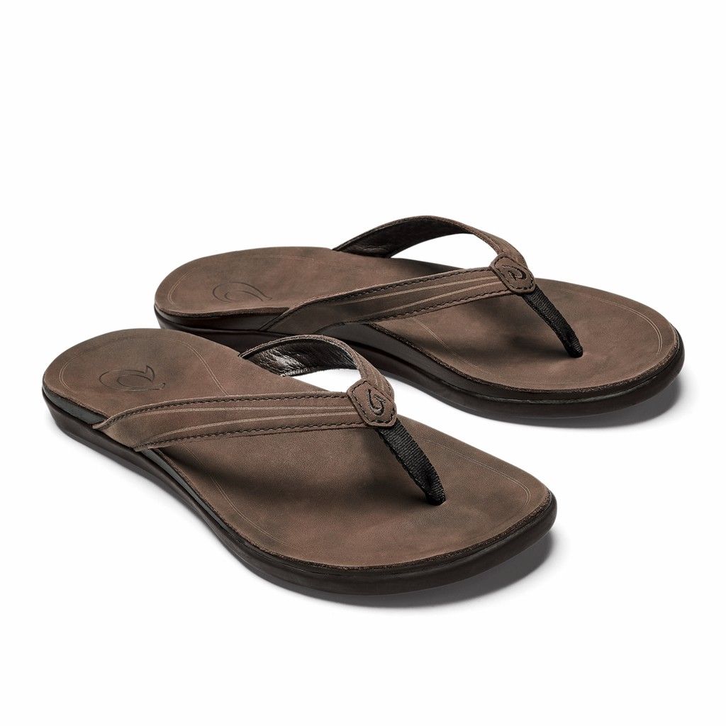 Olukai Women's Aukai Flip Flop - Dark Java US593-846